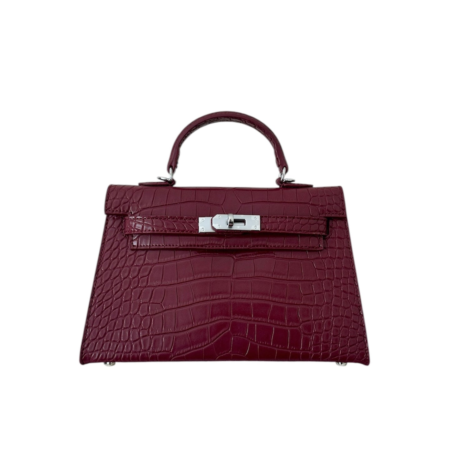 LOLA CROC BAG burgundy