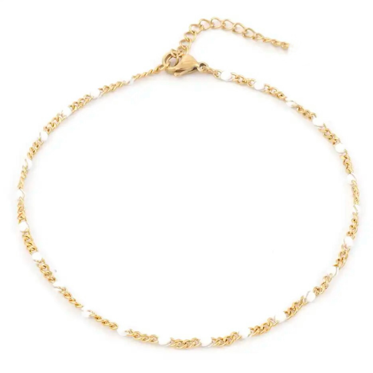 BOHO ANKLET white