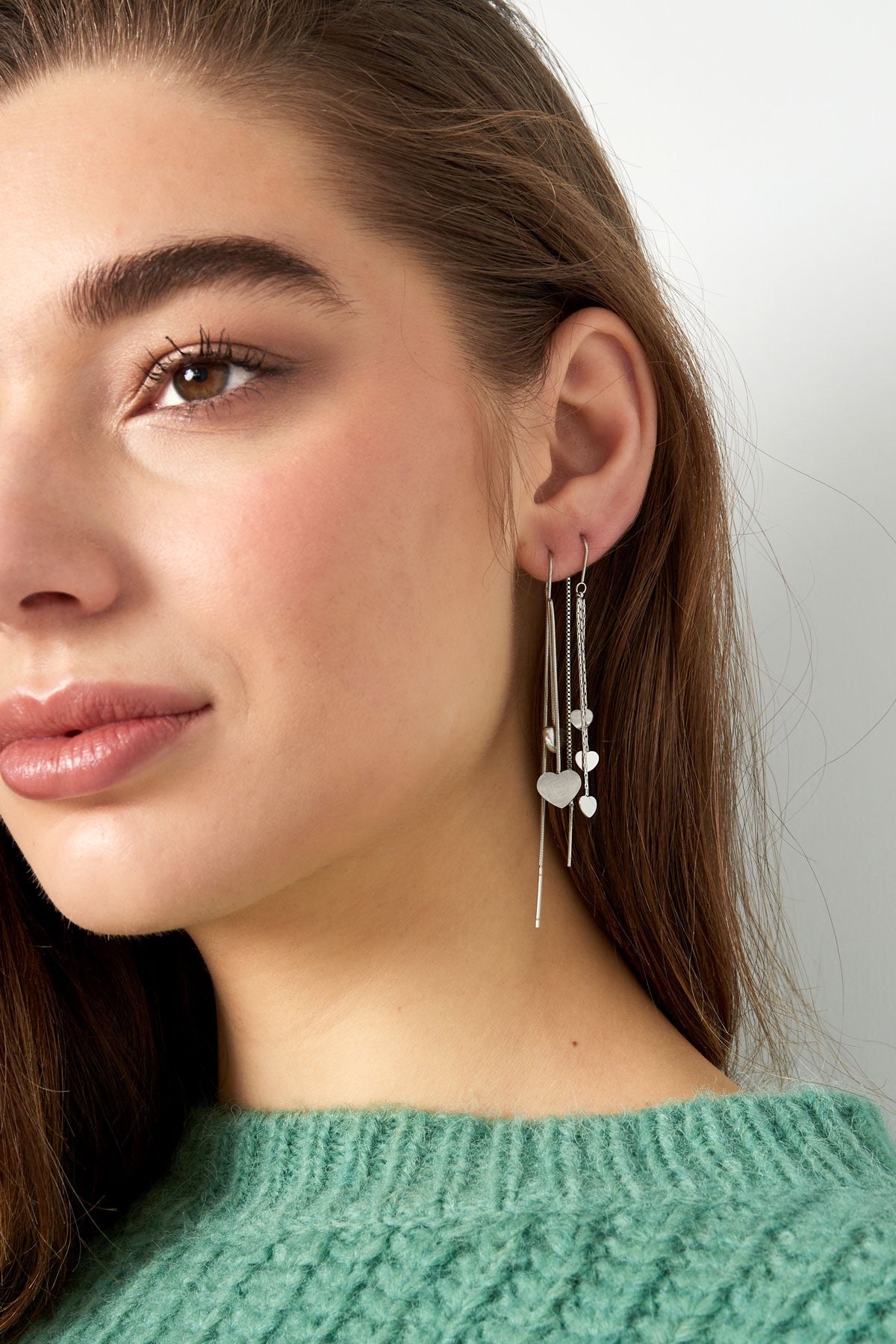 DRIPPING 3 HEARTS earrings
