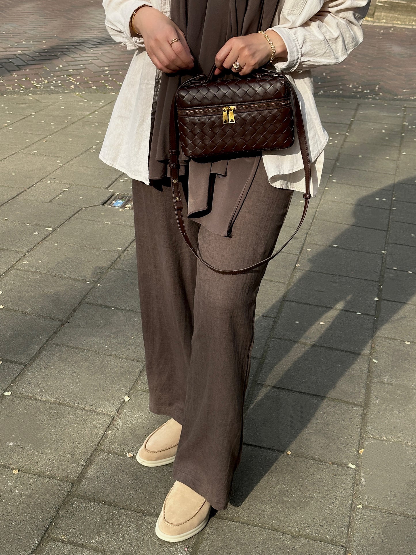 WOVEN BAG dark red