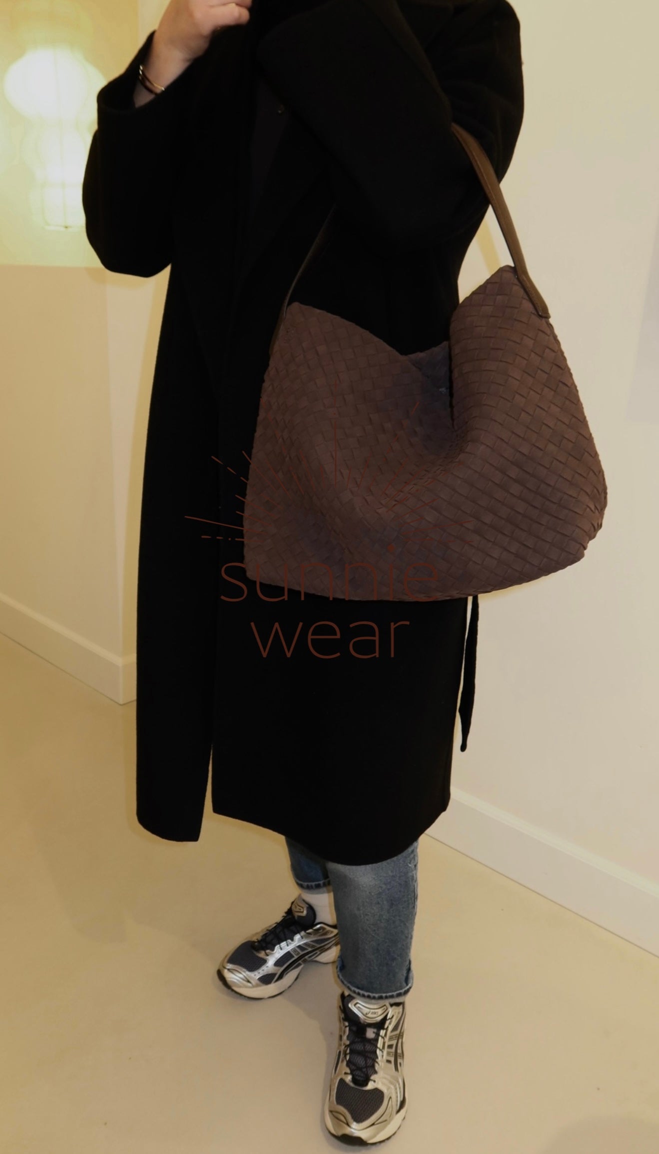 WOVEN HOBO BAG ebony