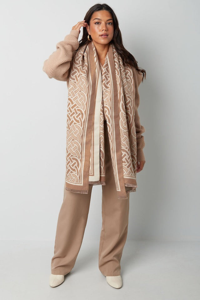 LINK SCARF beige