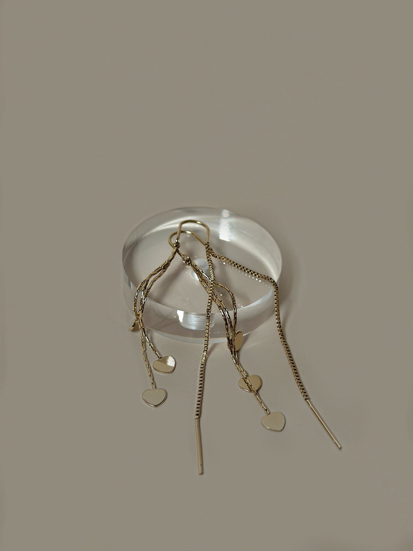 DRIPPING 3 HEARTS earrings