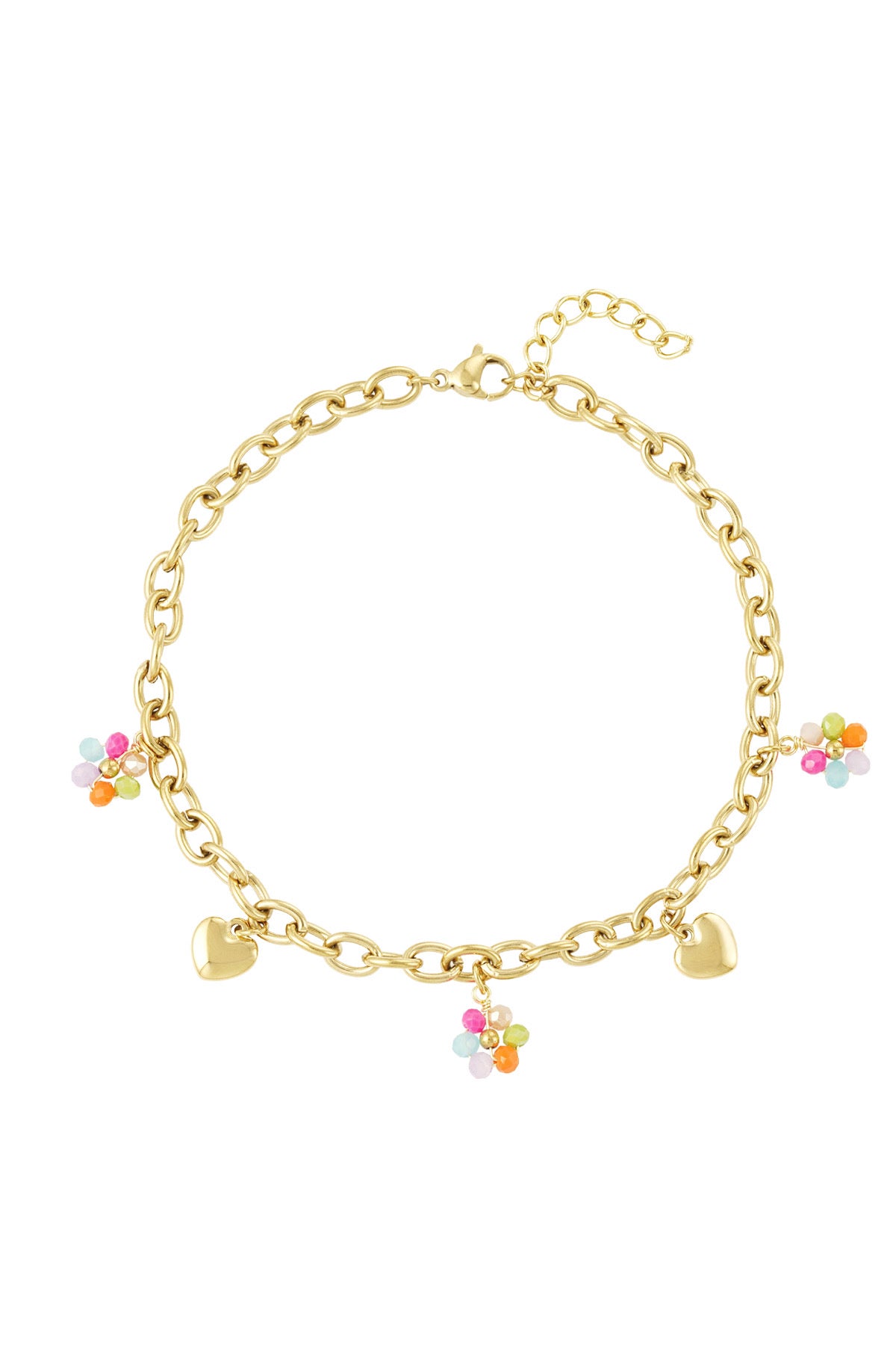 FLOWER HEART ANKLET
