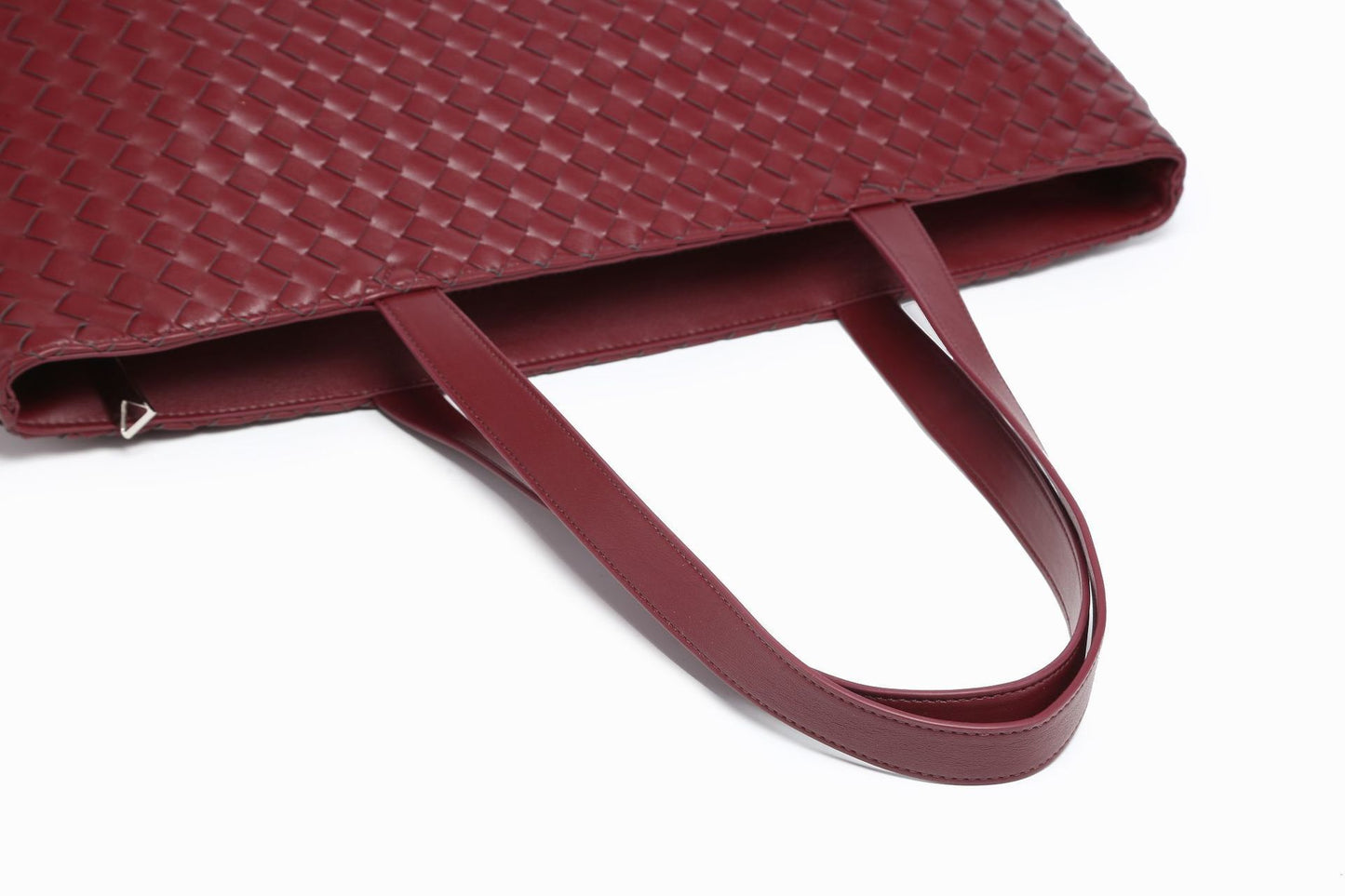 WOVEN TOTE BAG dark red