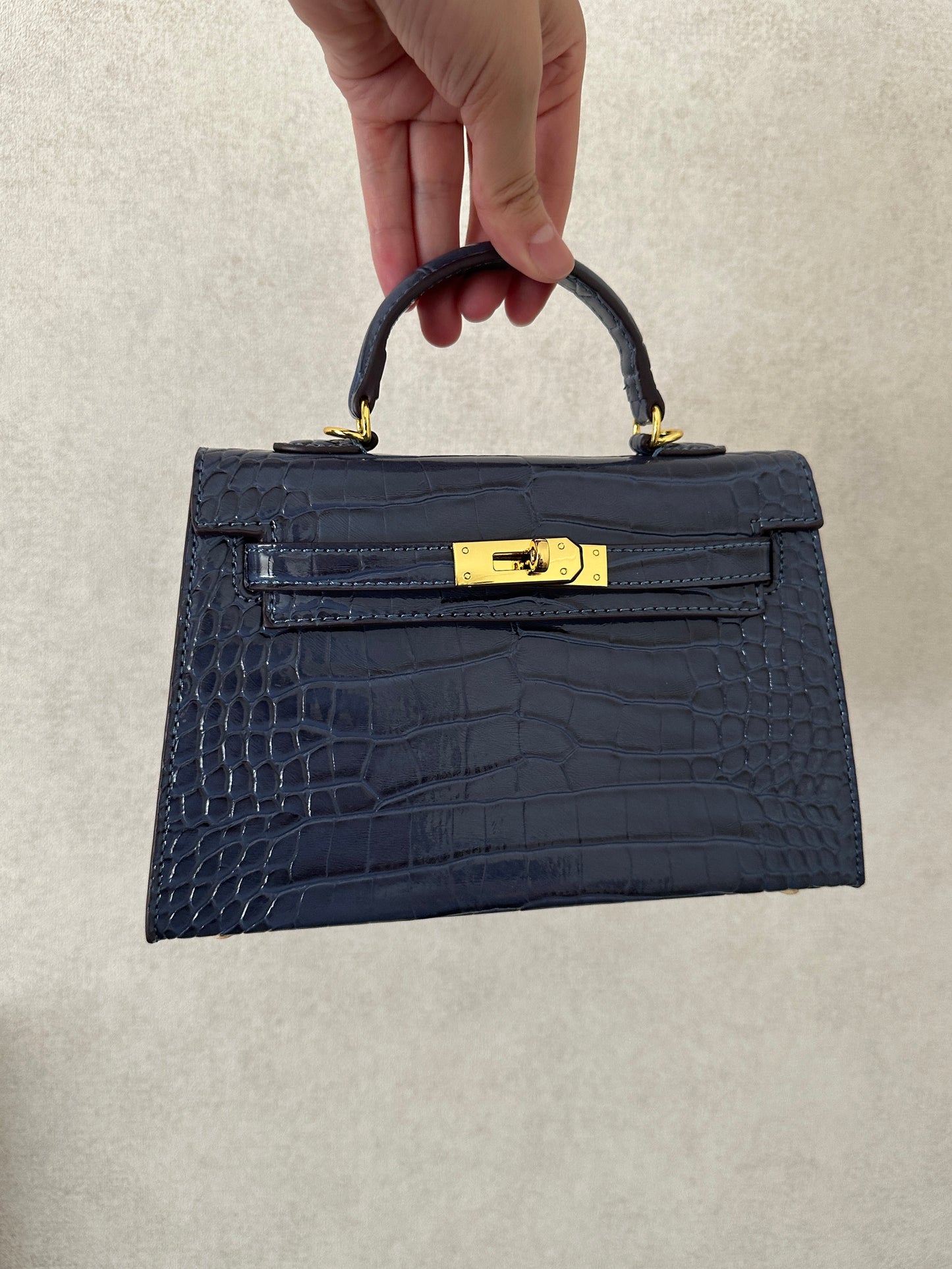 LOLA CROC BAG blueberry