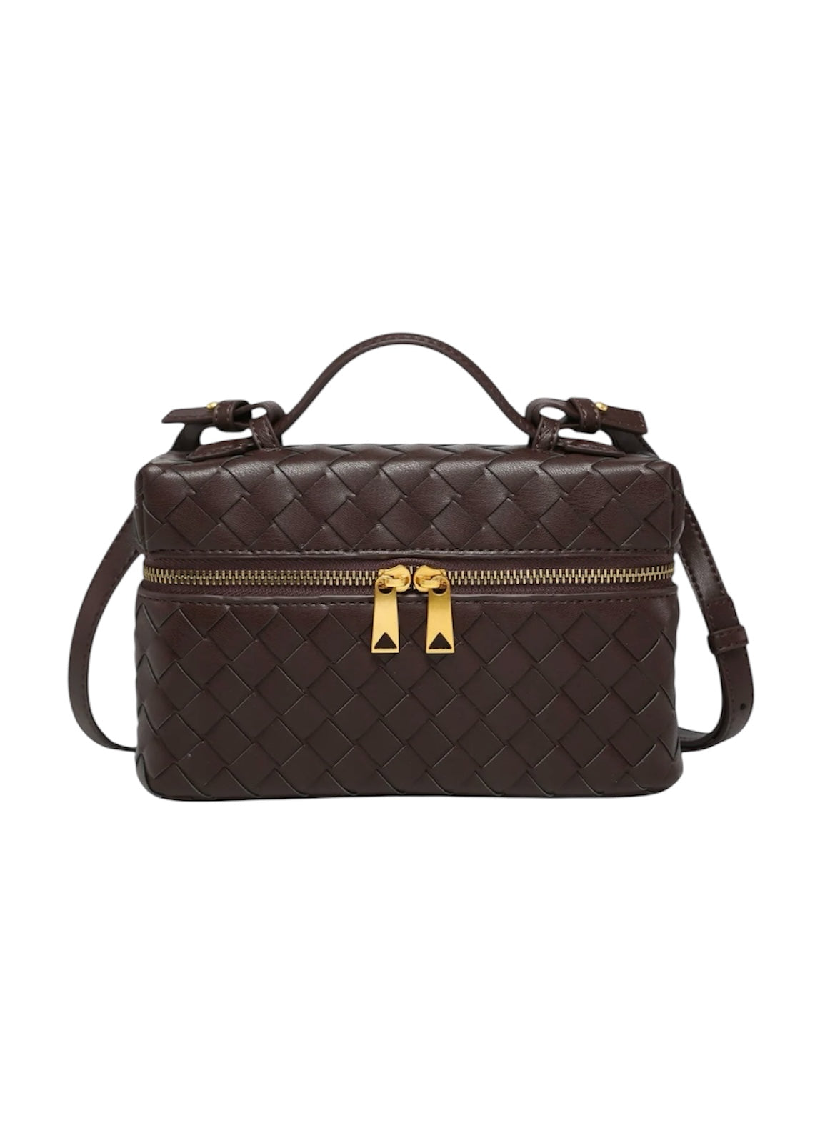 WOVEN BAG dark brown