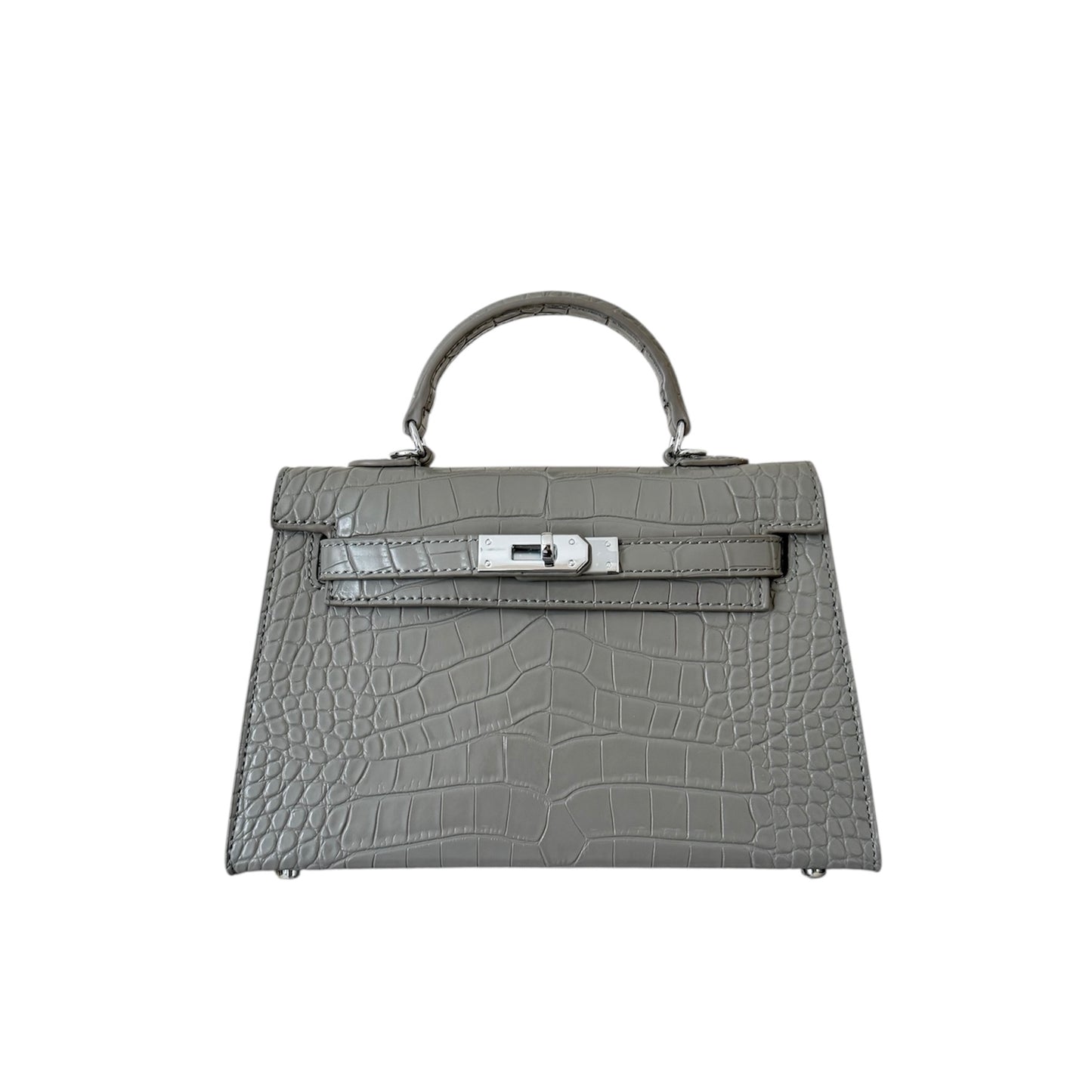 LOLA CROC BAG grey