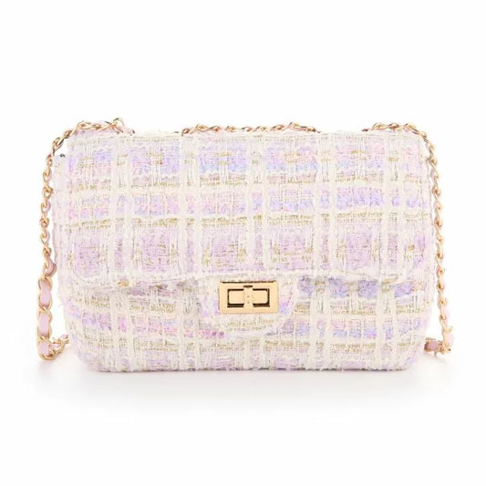 TWEED BAG lilac