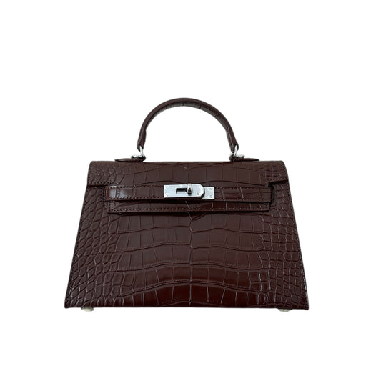 LOLA CROC BAG espresso