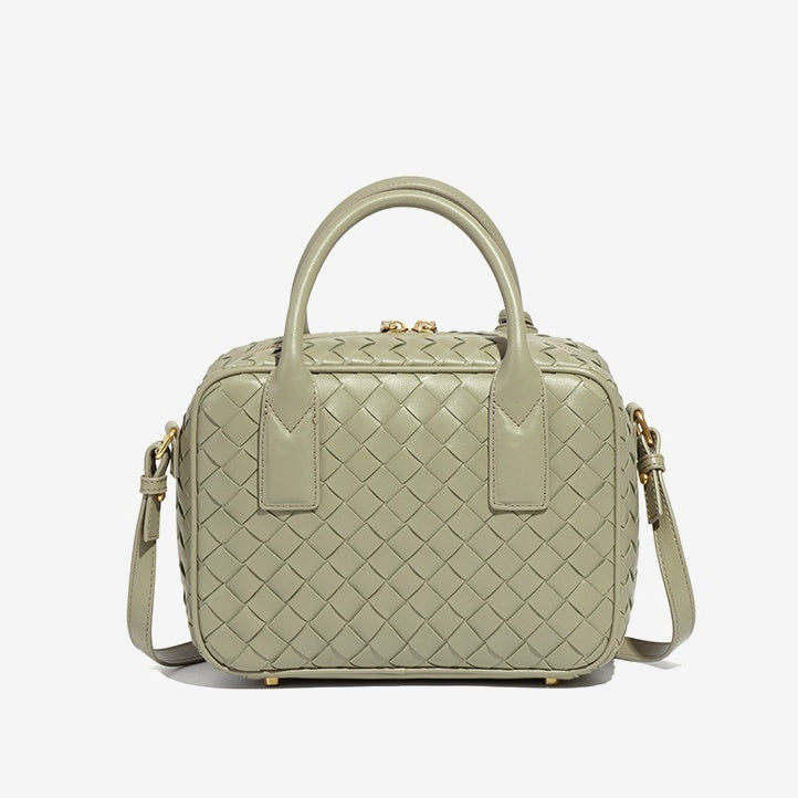 WOVEN GRID BAG matcha