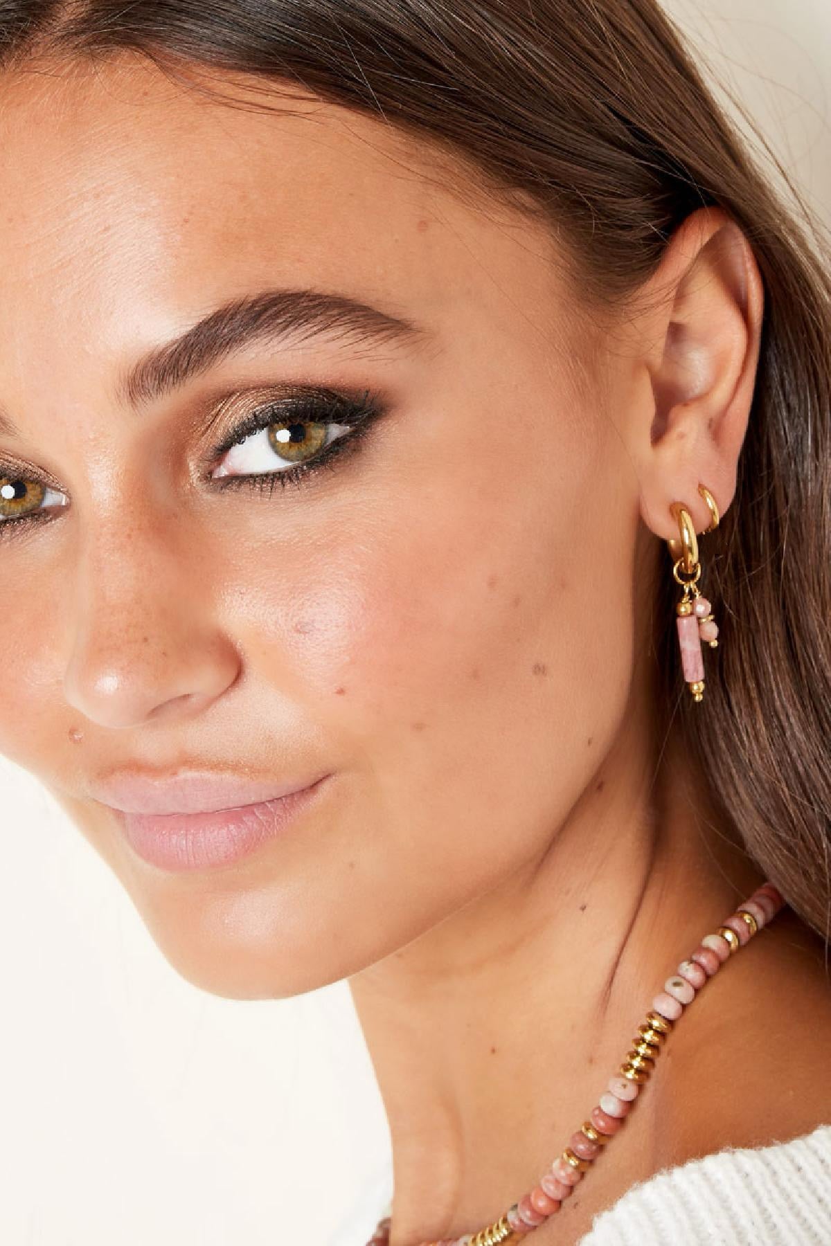 PINKY STONE hoops