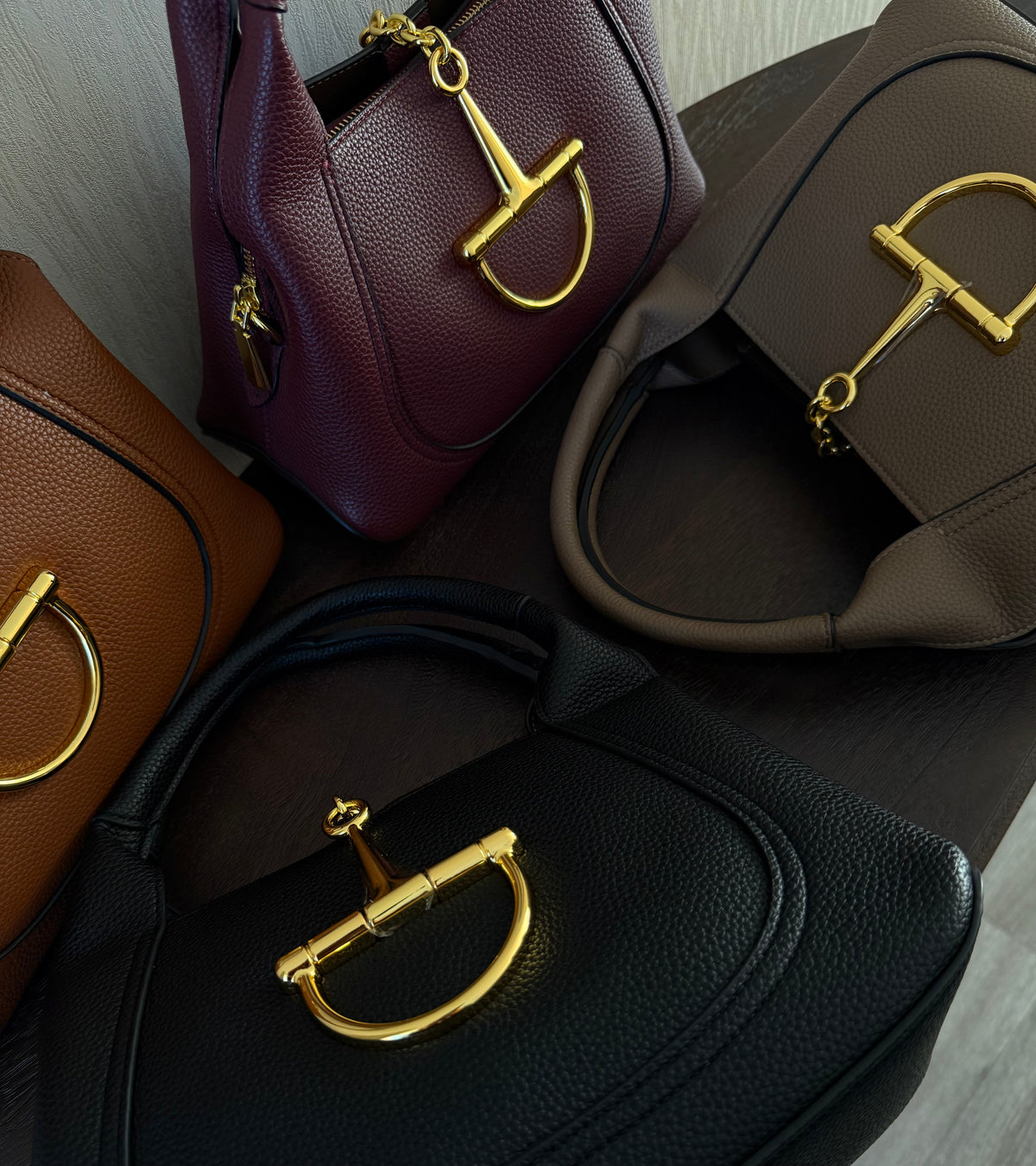 BUCKLE BAG taupe
