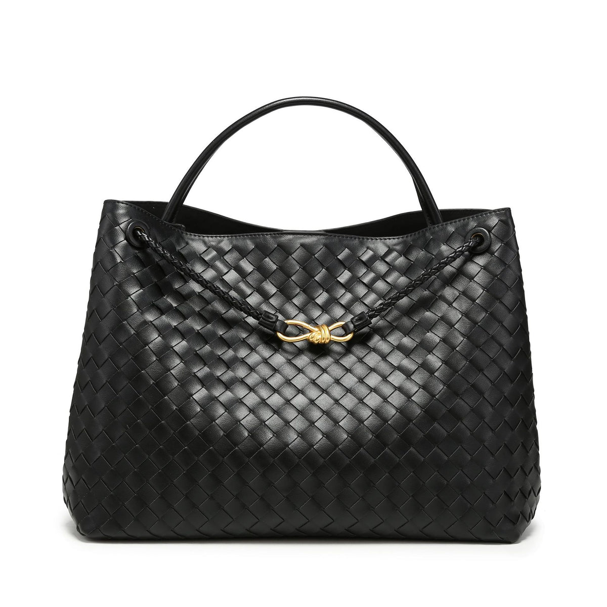 WOVEN MAXI BAG black