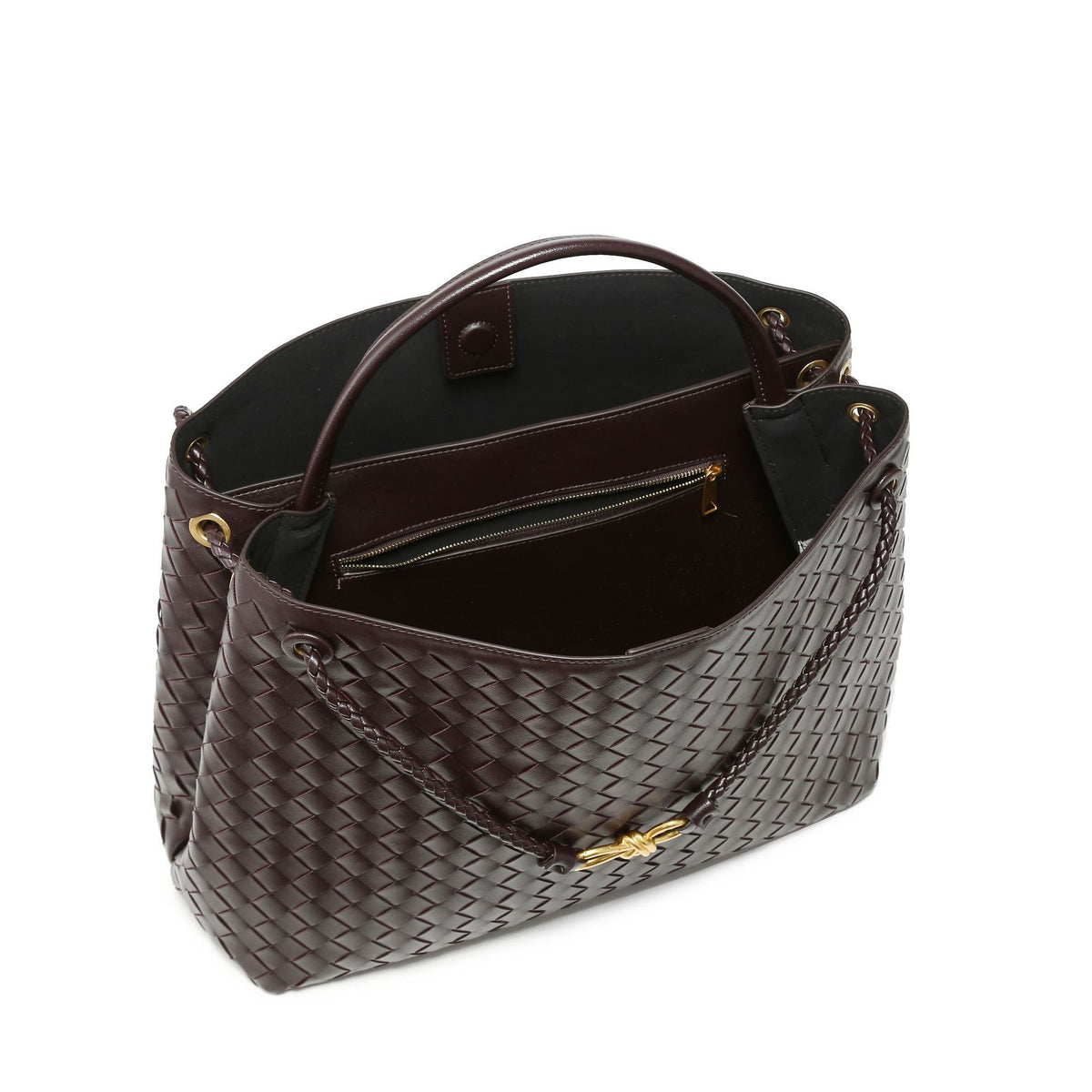 WOVEN MAXI BAG bordeaux