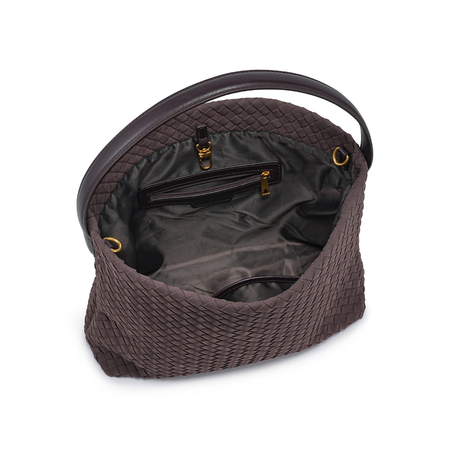 WOVEN HOBO BAG ebony