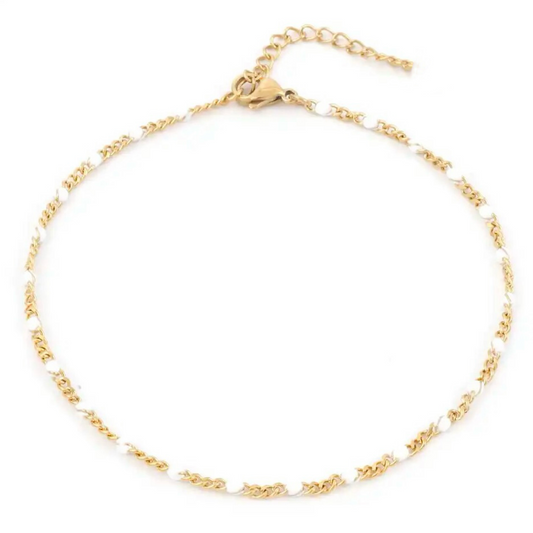 BOHO ANKLET white