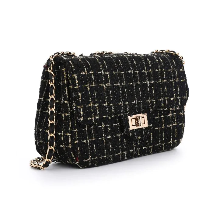TWEED BAG black