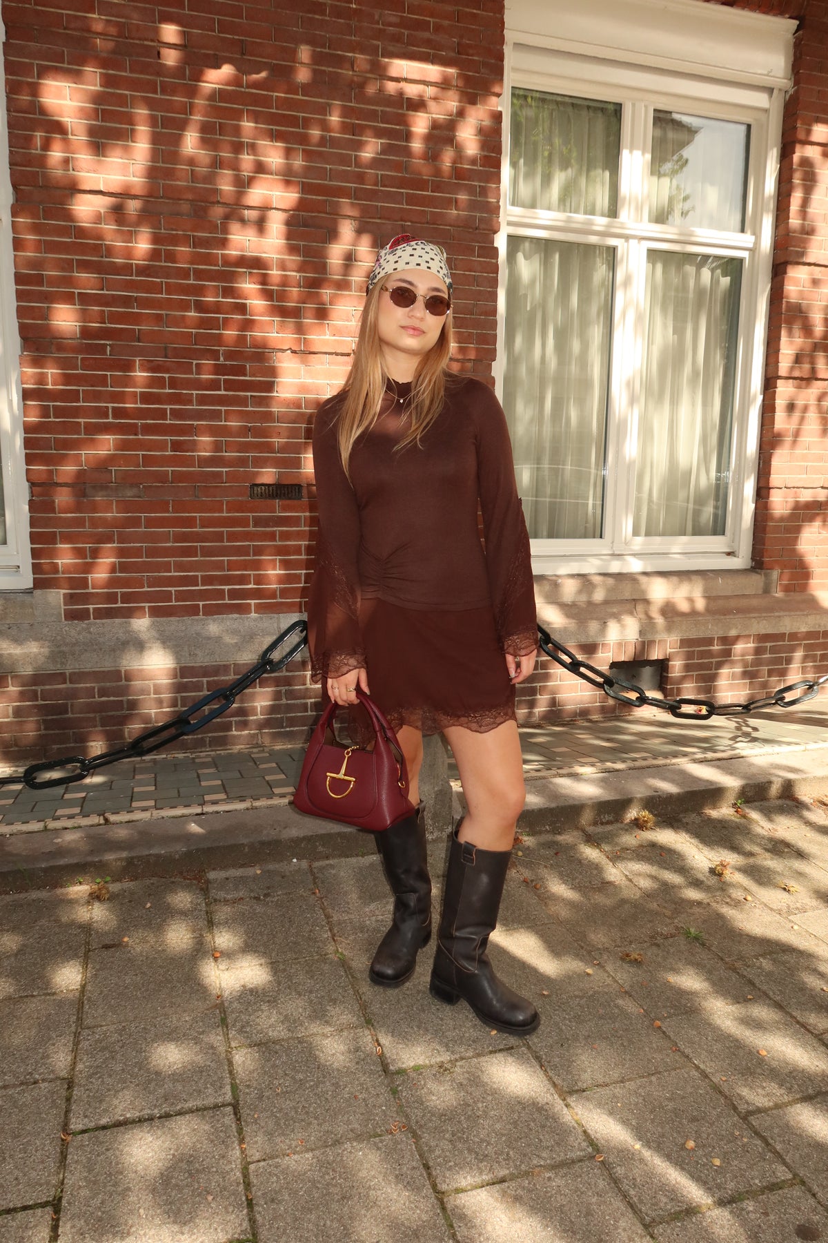 BUCKLE BAG bordeaux