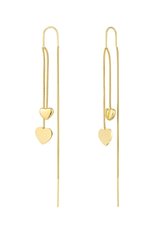 DRIPPING 2 HEARTS earrings