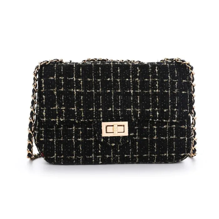 TWEED BAG black