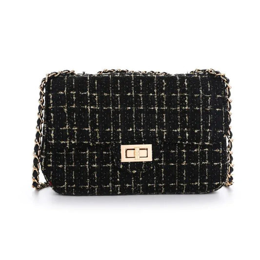 TWEED BAG black