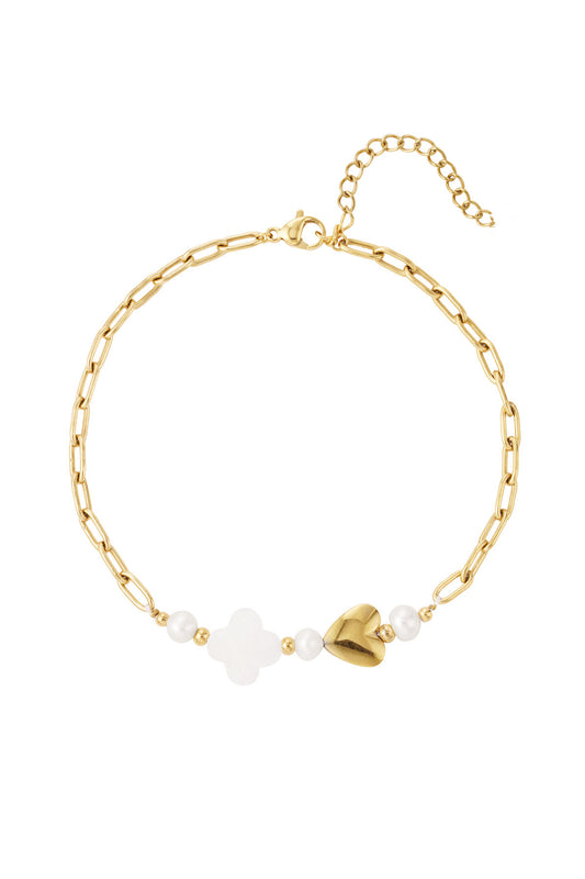 CLOVER HEART ANKLET