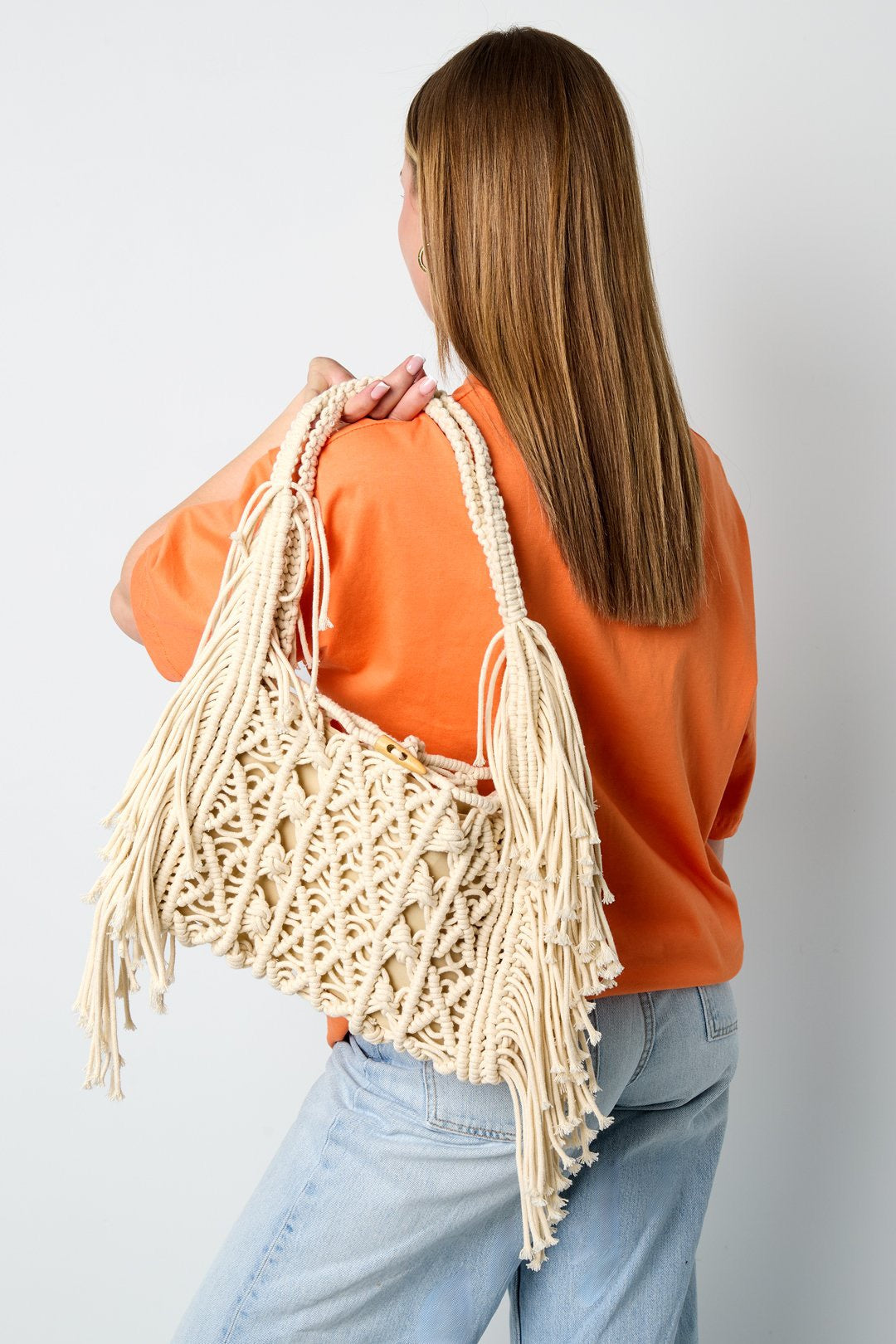 BOHO FRINGE BAG brown
