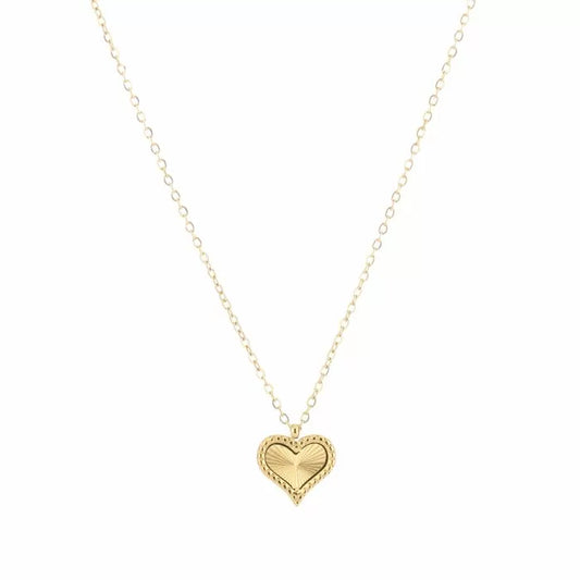 RIBBED HEART necklace