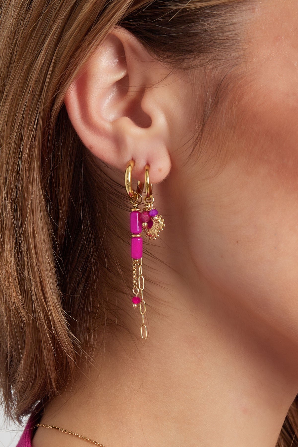 VIOLET BAR hoops