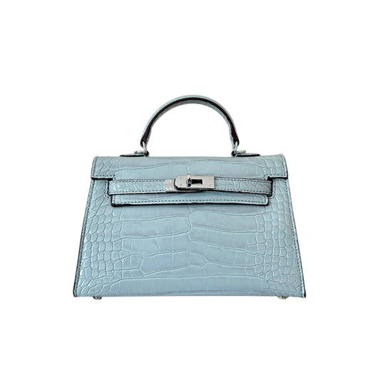 LOLA CROC BAG ice blue