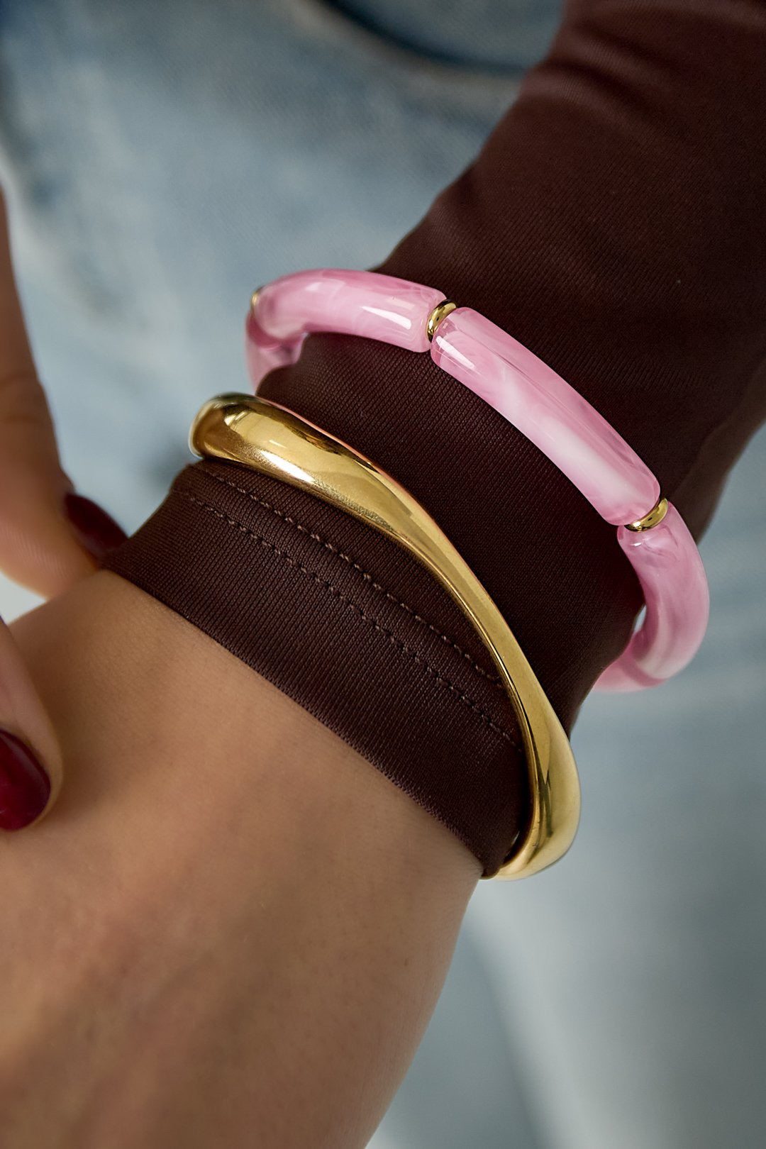 BEAD BRACELET cream
