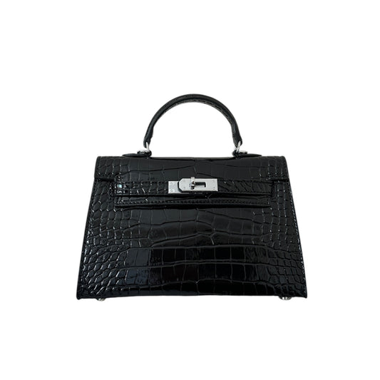 LOLA CROC BAG black