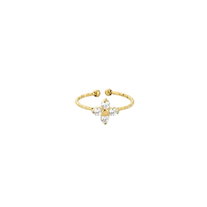 SPARKLY FLOWER ring