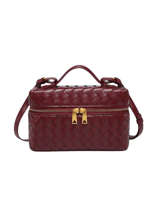 WOVEN BAG dark red
