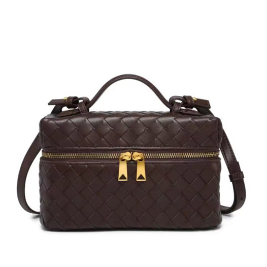 WOVEN bag dark brown