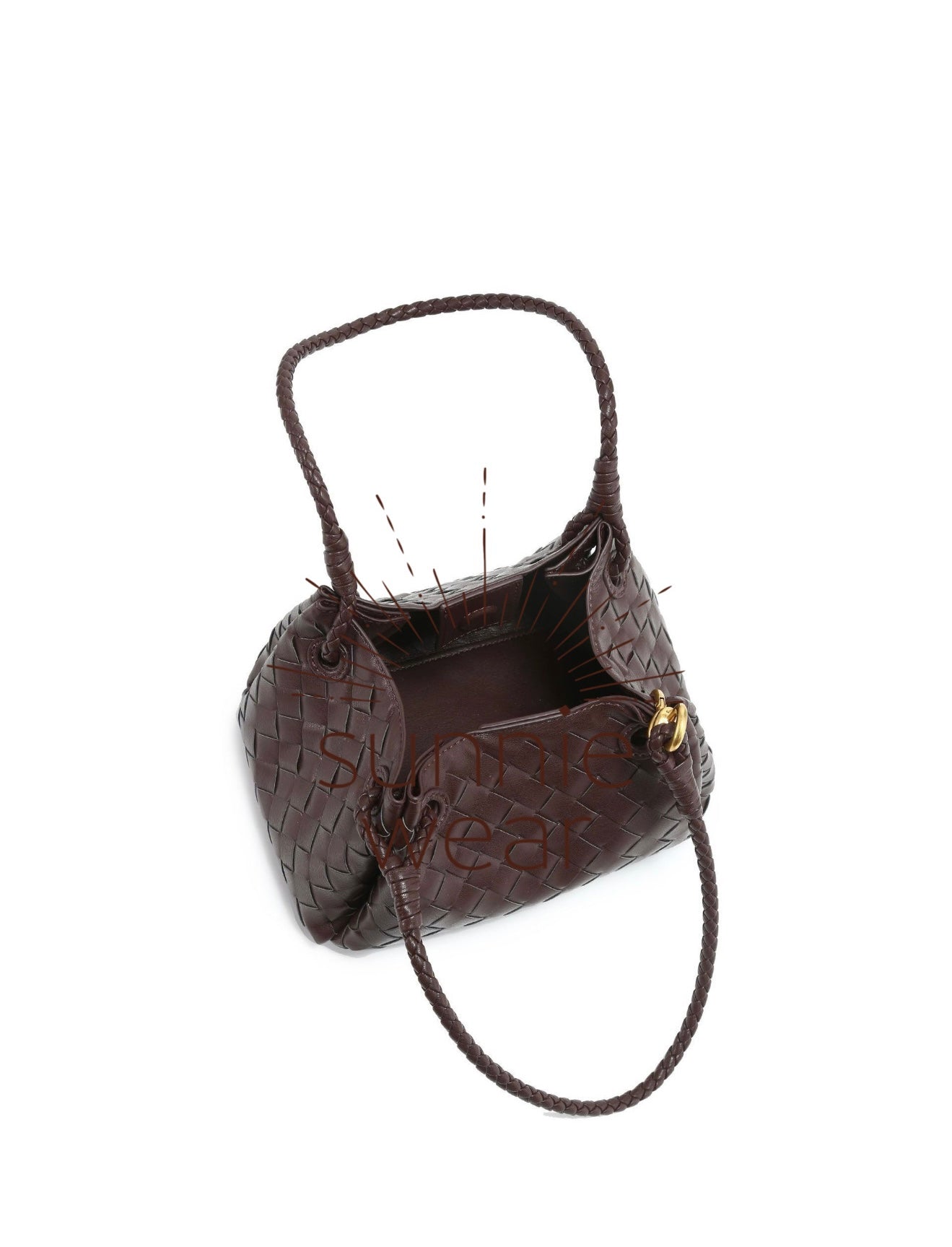 WOVEN PEBBLE BAG matcha