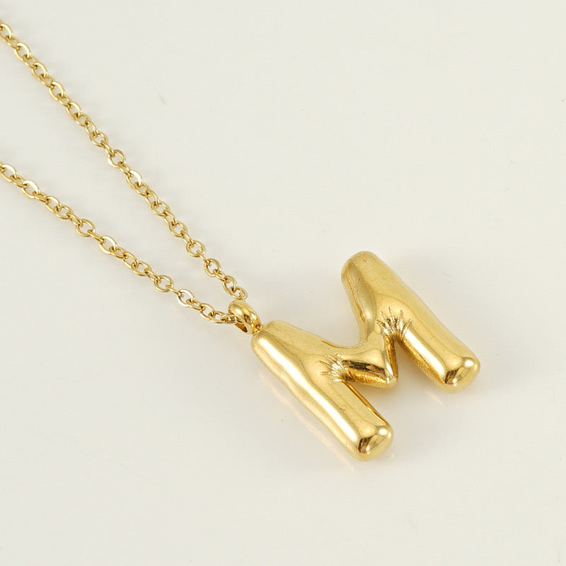 BALLOON INITIAL necklace