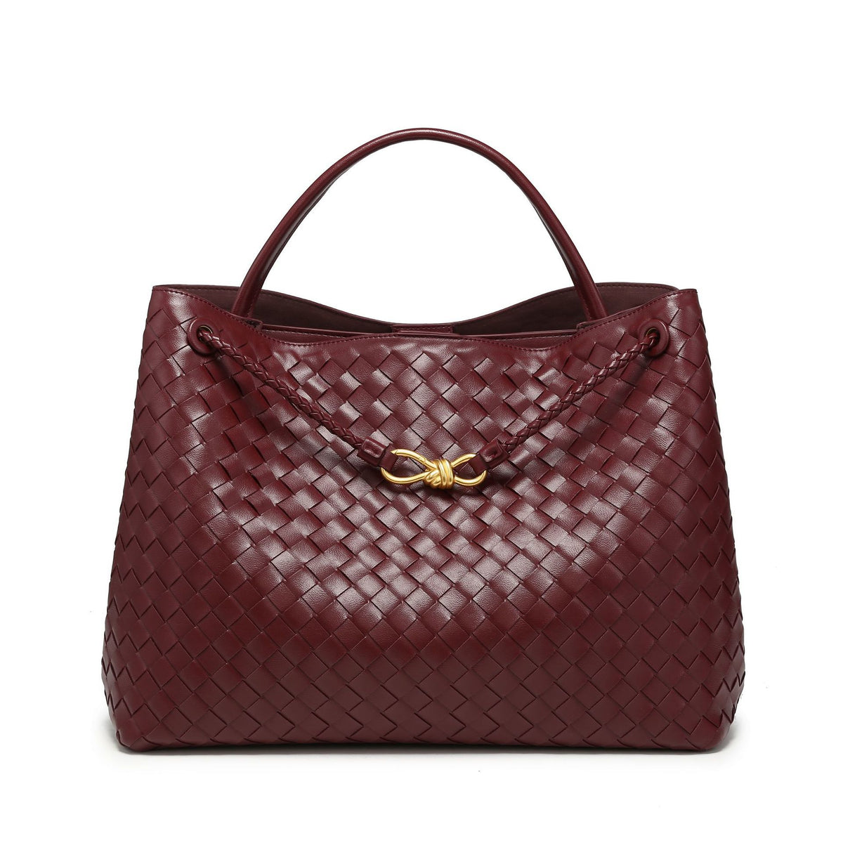 WOVEN MAXI BAG bordeaux