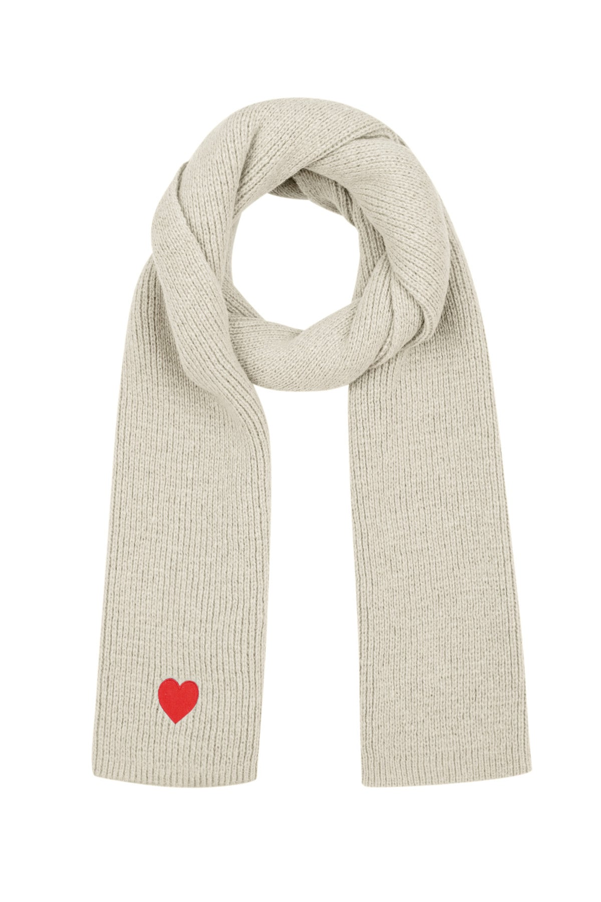 HEART SCARF off-white