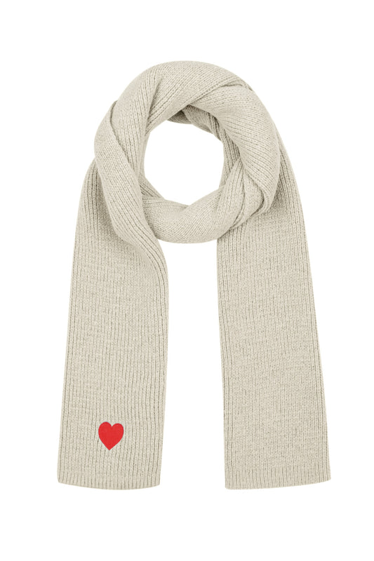 HEART SCARF off-white