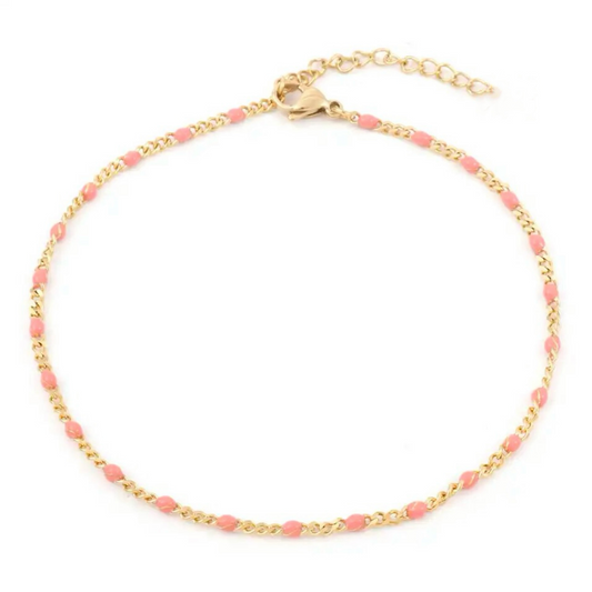 BOHO ANKLET pink