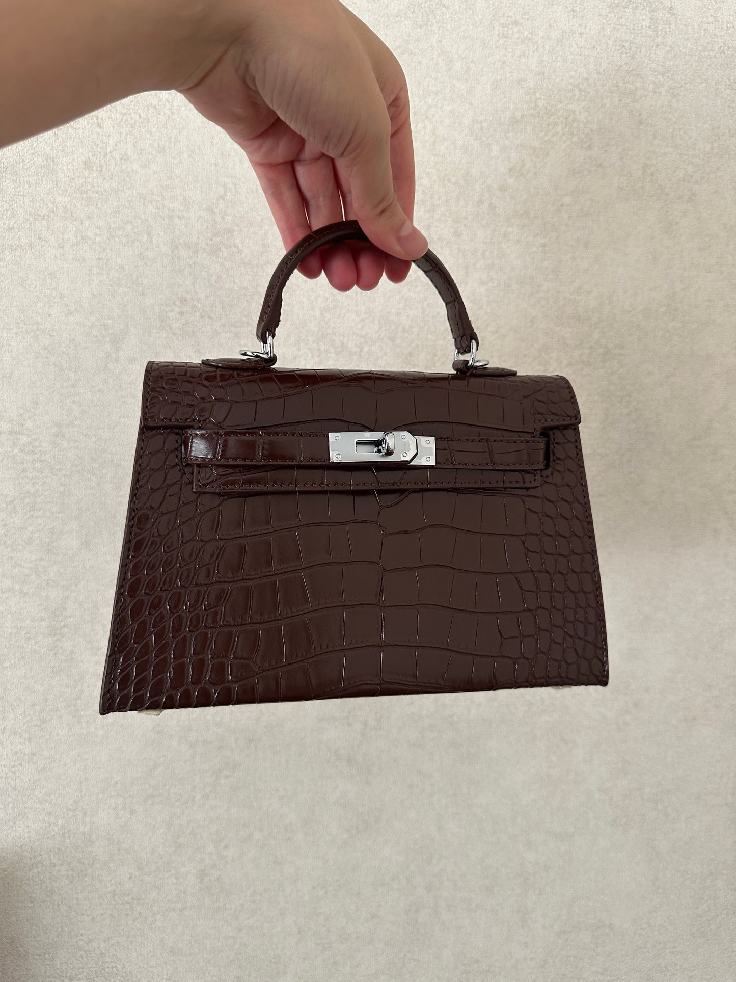 LOLA CROC BAG espresso