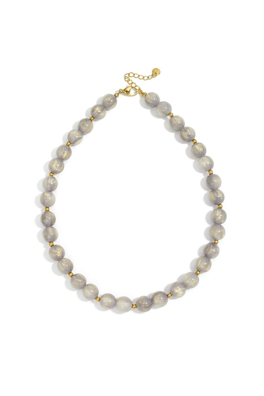 BEAD NECKLACE grey