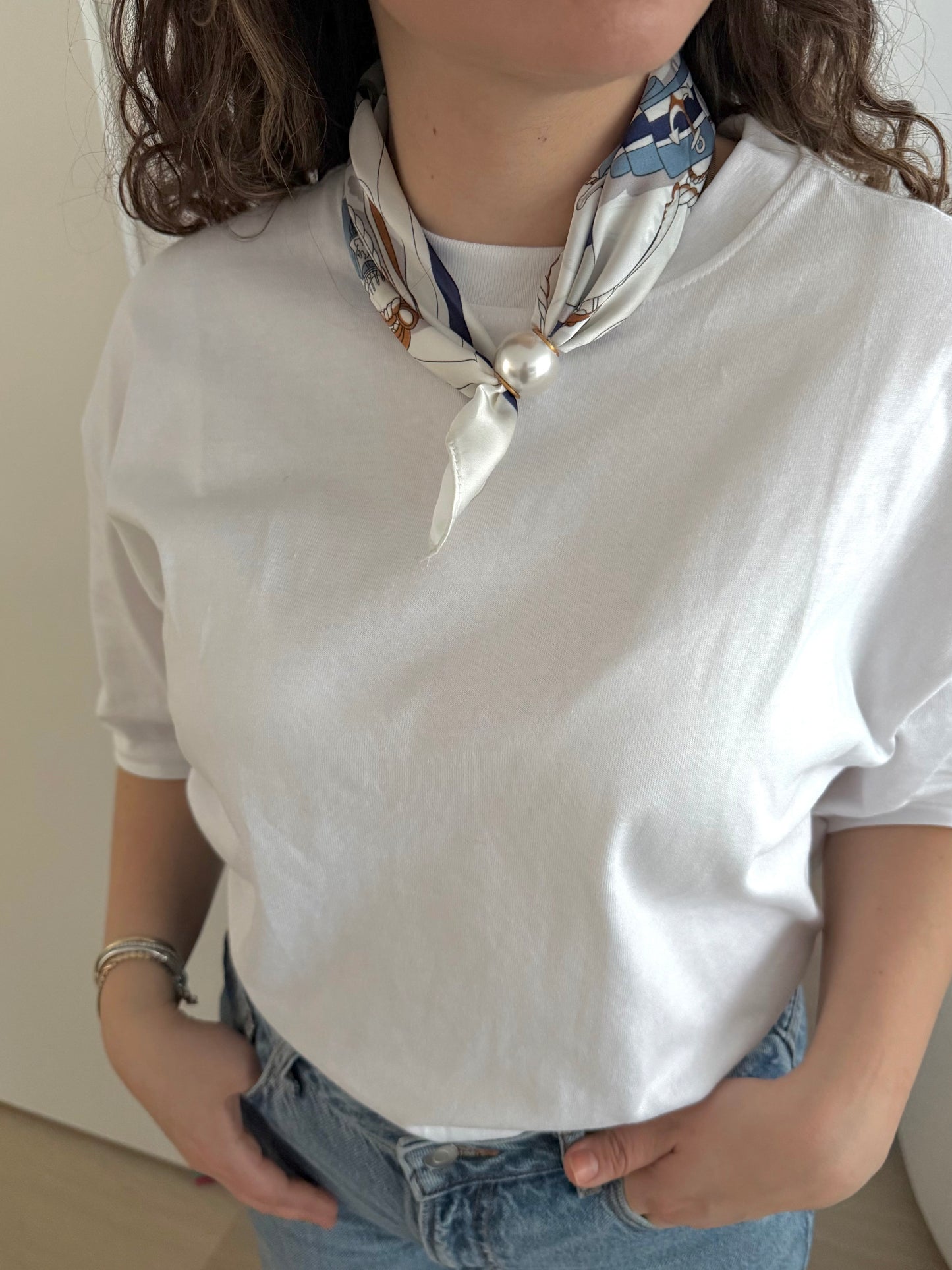 PEARL SCARF blue