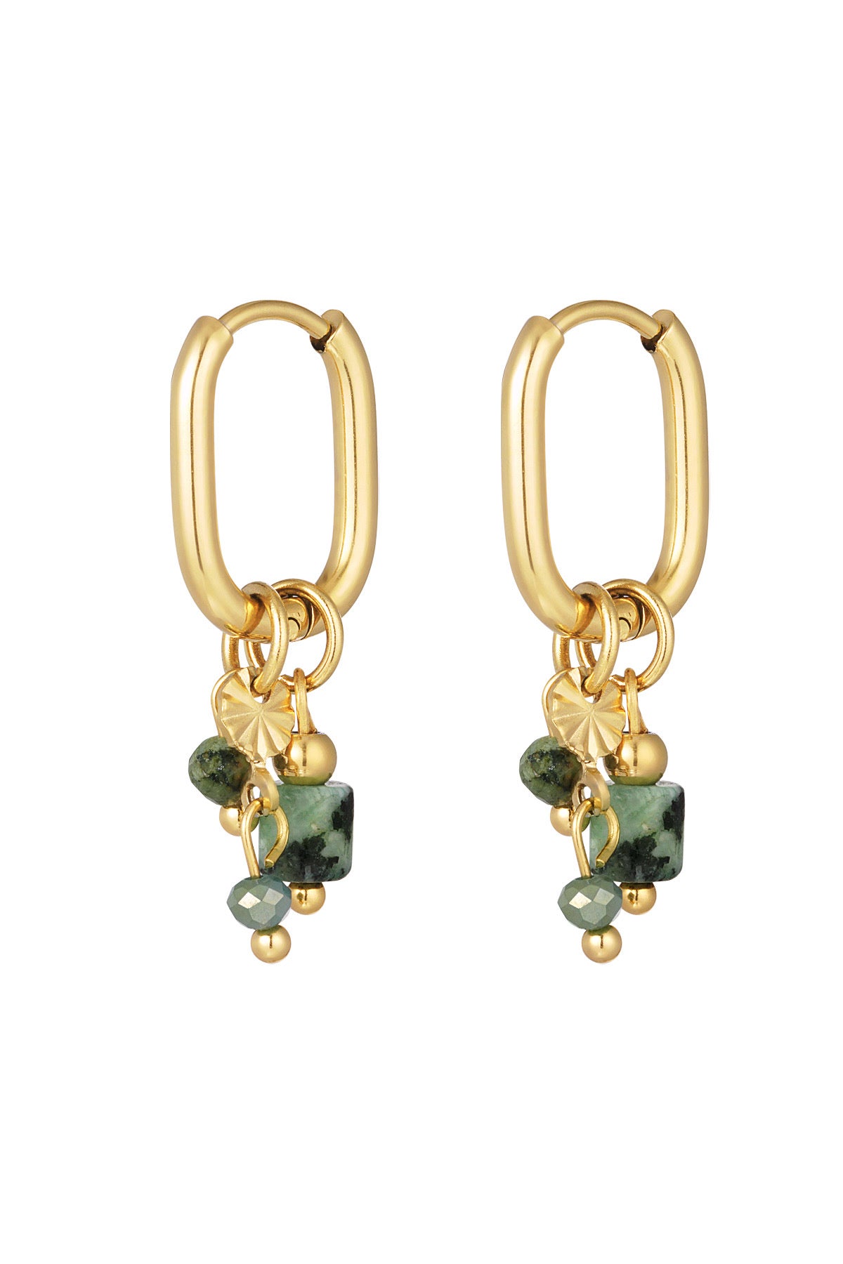 GREEN MARBLE earrings