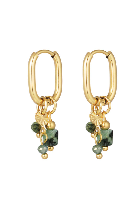 GREEN MARBLE earrings