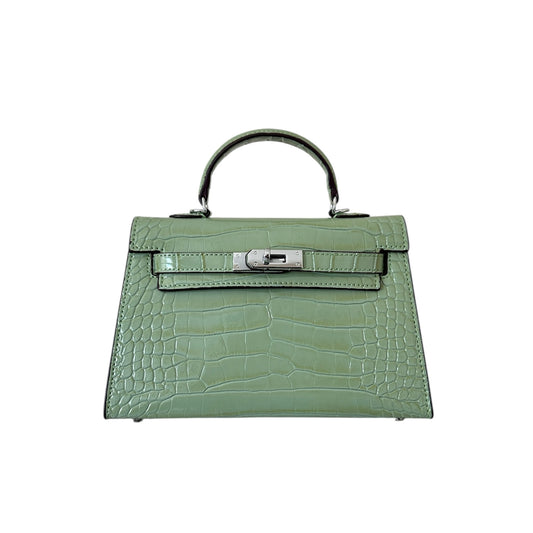 LOLA CROC BAG mint green