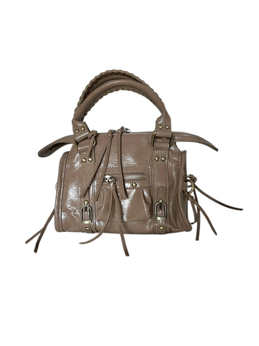 CITY BAG S shiny taupe