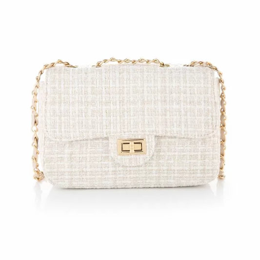 TWEED BAG off-white
